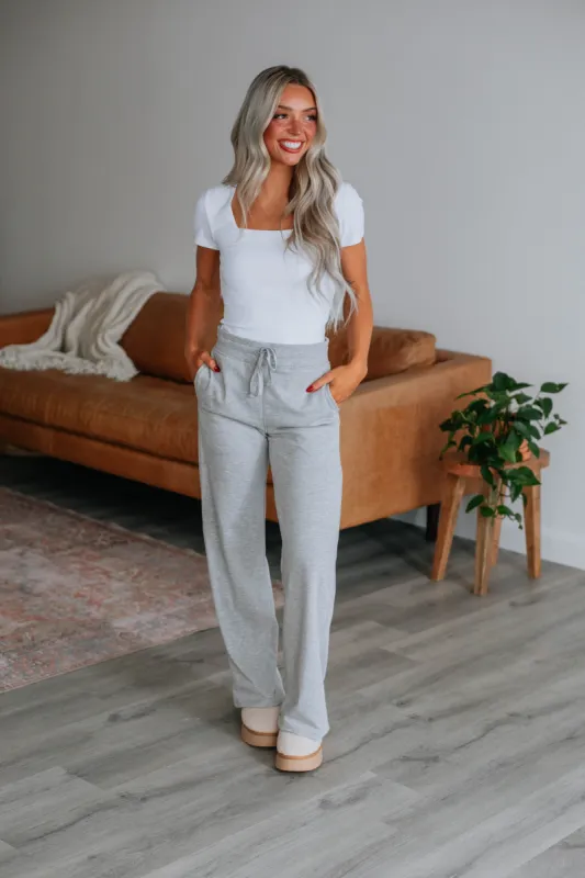 Briar Lounge Pants - Heather Grey sold by Wild Oak Boutique