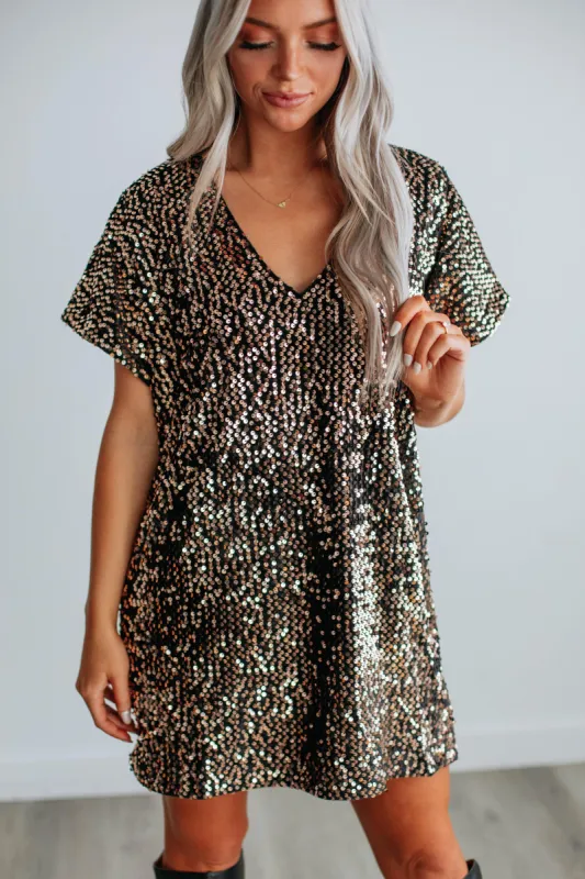 Sarah Sequin Mini Dress sold by Wild Oak Boutique