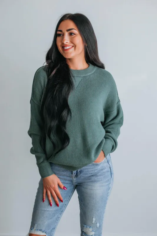 Blanca Sweater - Spruce sold by Wild Oak Boutique