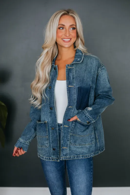 Andrea Denim Jacket sold by Wild Oak Boutique