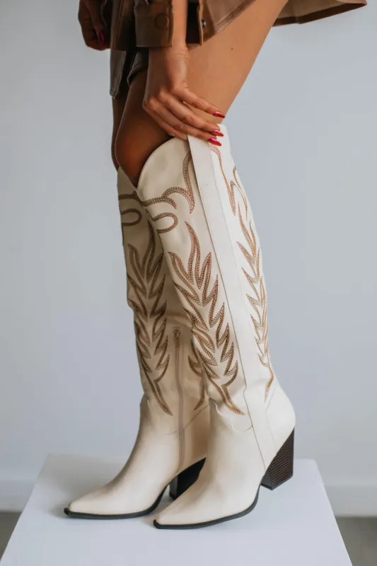 Take You Dancing Boots - Cream made by Wild Oak Boutique