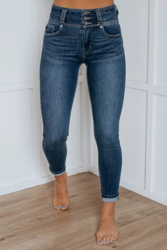 Tucker High Rise Kan Can Jeans - Dark Wash sold by Wild Oak Boutique