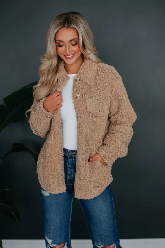Bundle Up Shacket - Khaki sold by Wild Oak Boutique