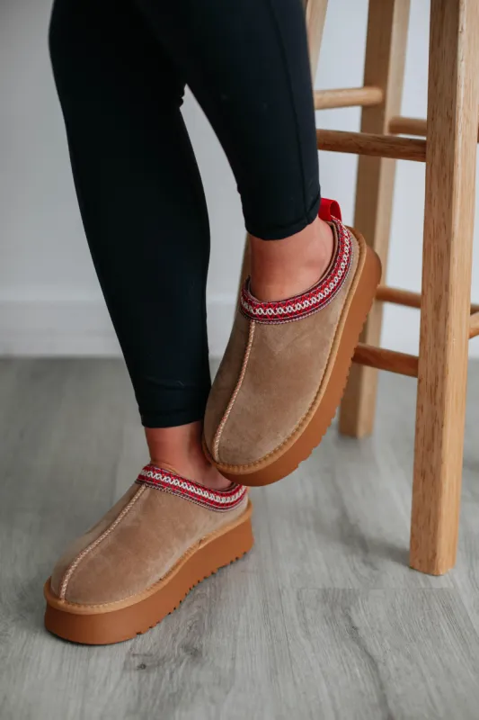 Laying Low Platform Slippers - Camel sold by Wild Oak Boutique