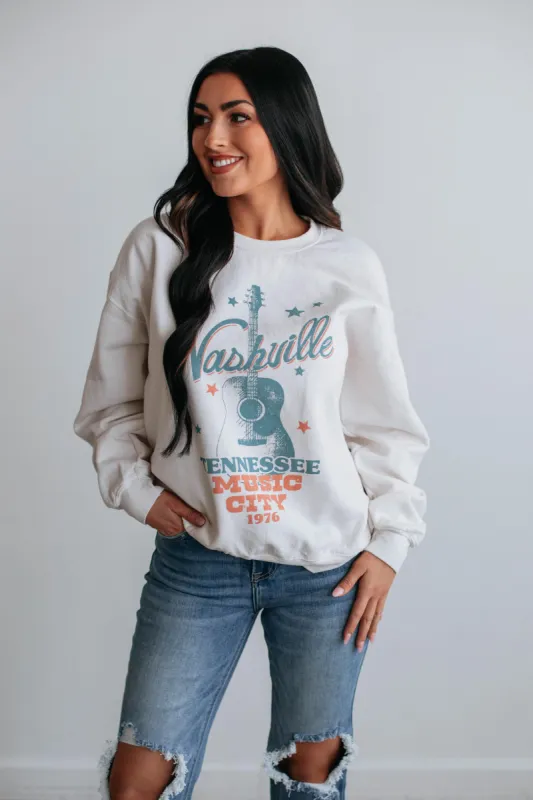Nashville Oversized Crewneck sold by Wild Oak Boutique