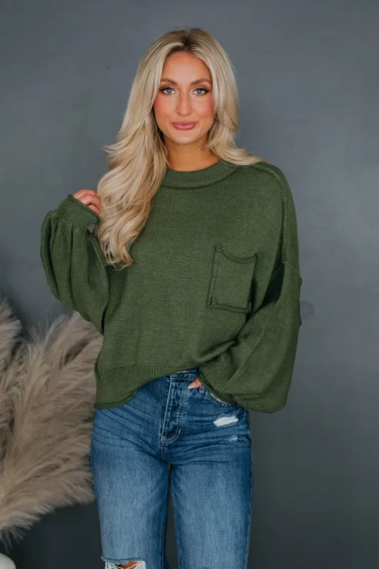 Lyndon Sweater - Olive made by Wild Oak Boutique