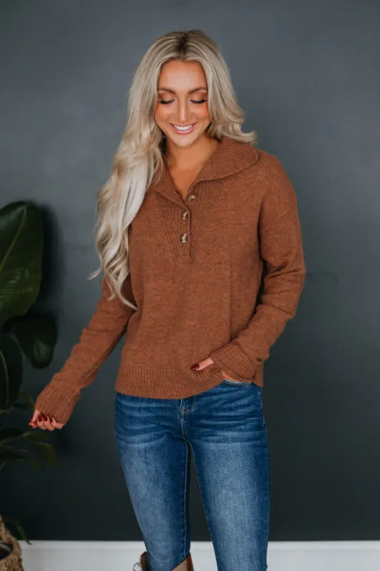 Ronnie Sweater - Chestnut sold by Wild Oak Boutique