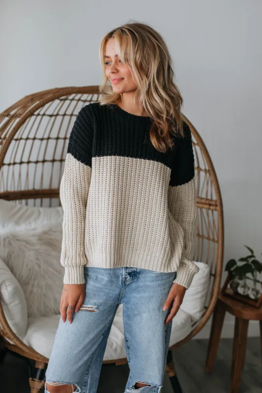 Rosetta Colorblock Sweater sold by Wild Oak Boutique