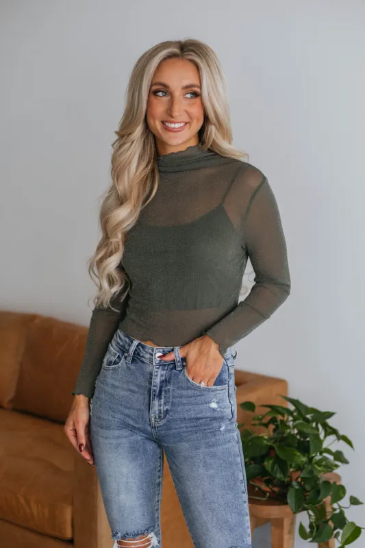 Rixie Long Sleeve Top - Olive made by Wild Oak Boutique