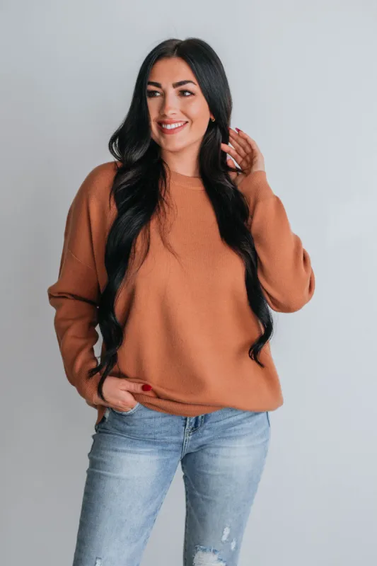 Kelsey Sweater - Clay sold by Wild Oak Boutique
