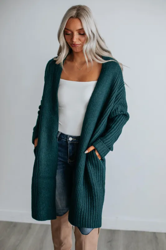 Monique Cardigan - Peacock sold by Wild Oak Boutique