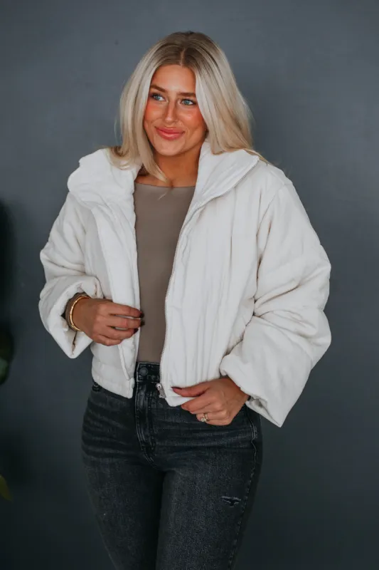 Sydney Corduroy Puffer Jacket made by Wild Oak Boutique