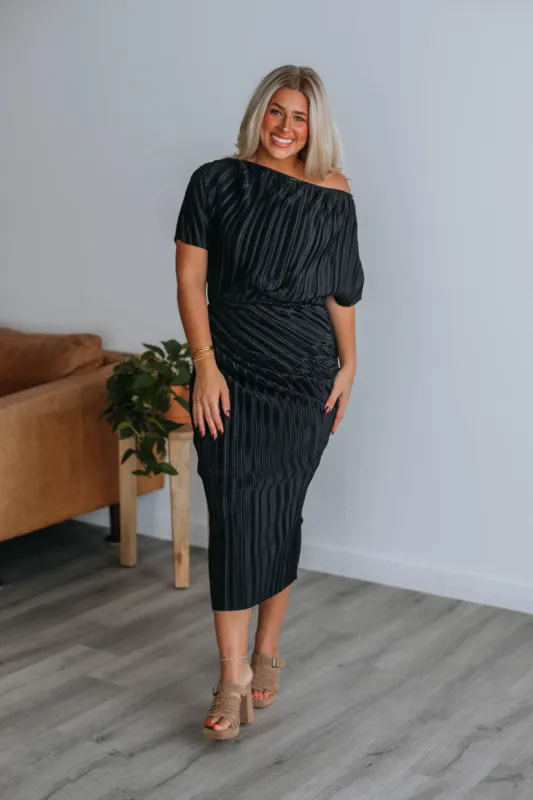 Tressa Midi Dress - Black sold by Wild Oak Boutique