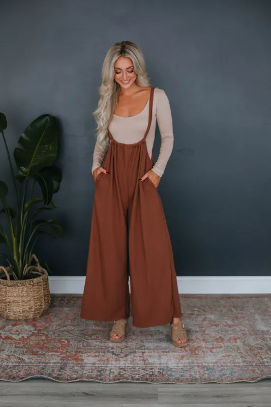 Maggie Jumpsuit - Cocoa sold by Wild Oak Boutique