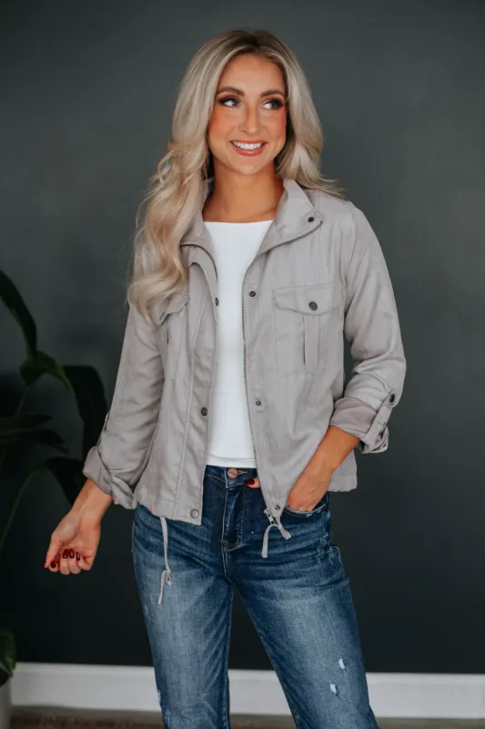 Dillon Lightweight Jacket - Pebble sold by Wild Oak Boutique