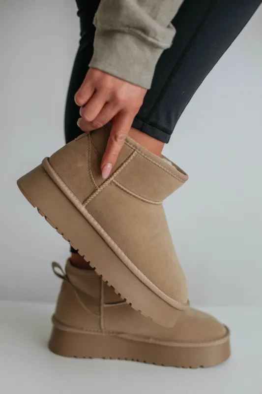 Chill Out Platform Boots - Taupe sold by Wild Oak Boutique