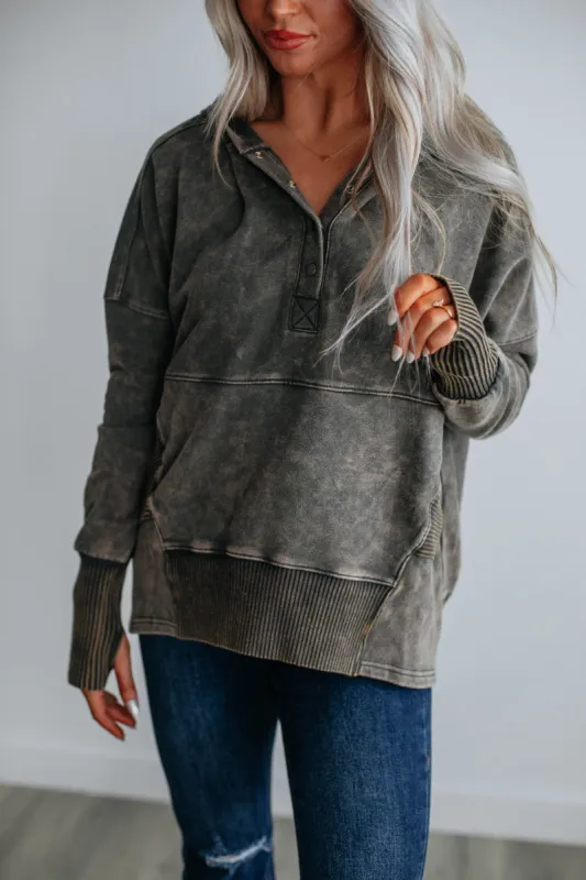Talisha Hoodie - Charcoal sold by Wild Oak Boutique
