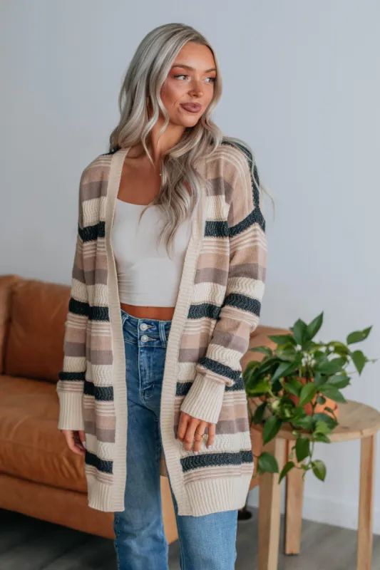 Azai Striped Cardigan sold by Wild Oak Boutique