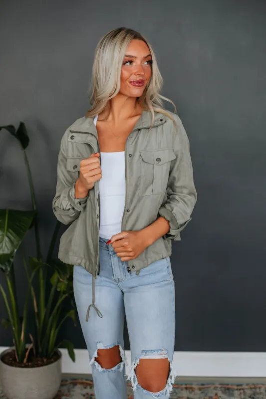 Dillon Lightweight Jacket - Light Olive sold by Wild Oak Boutique