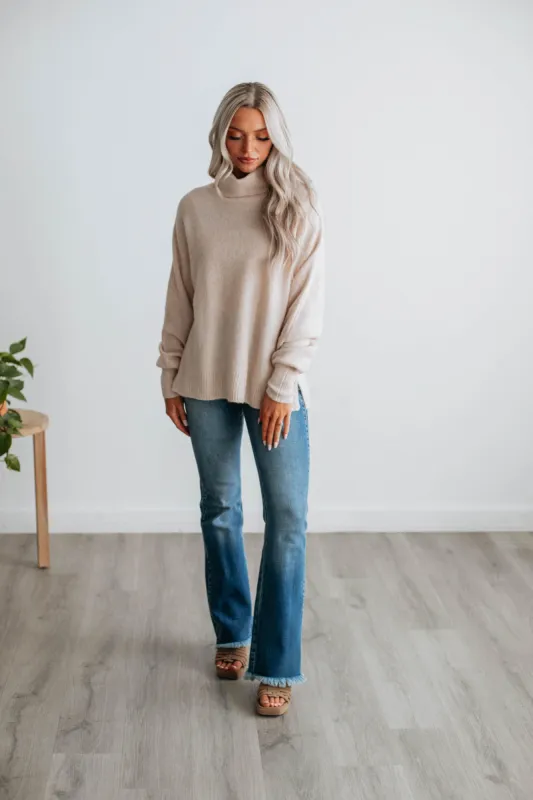 Iria Turtleneck Sweater - Natural sold by Wild Oak Boutique