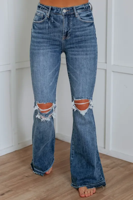 Francie Risen Flare Jeans sold by Wild Oak Boutique