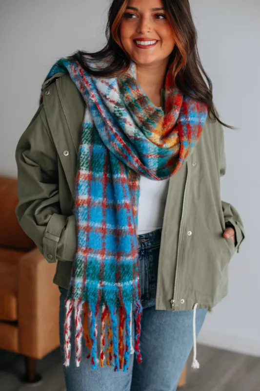 Baby It's Cold Outside Scarf - Blue Mix sold by Wild Oak Boutique
