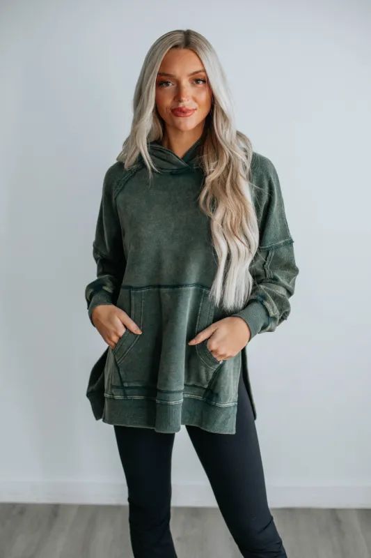 Darnell Hoodie - Spruce sold by Wild Oak Boutique