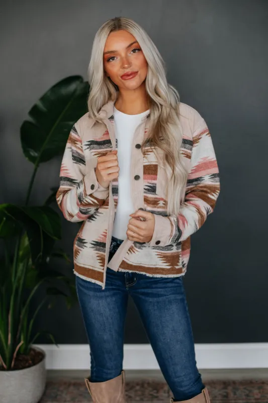 Adalie Aztec Print Shacket made by Wild Oak Boutique