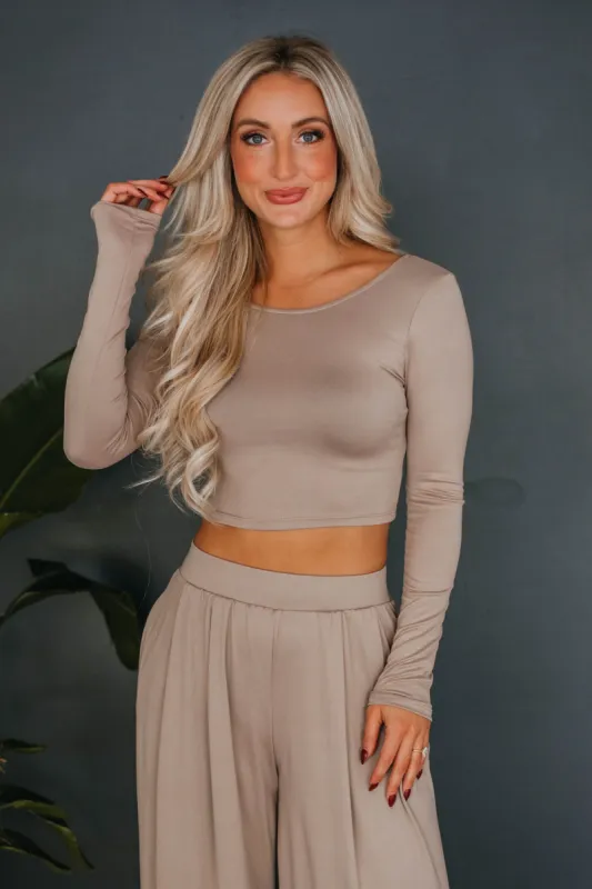Jaylen Long Sleeve Top - Toast sold by Wild Oak Boutique