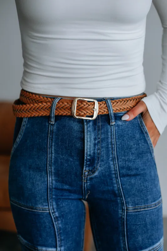 Luella Braided Belt - Camel sold by Wild Oak Boutique