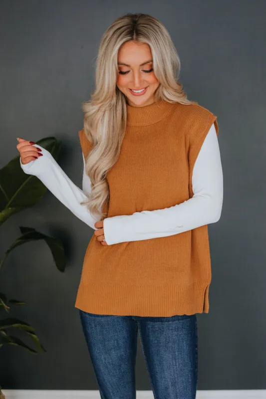 Astra Sweater Vest - Camel made by Wild Oak Boutique