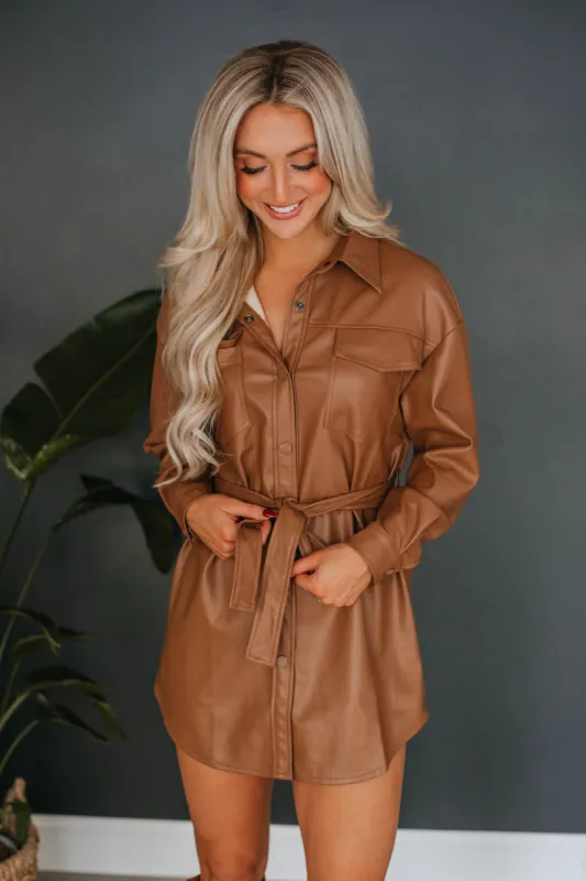 Hadley Leather Dress sold by Wild Oak Boutique