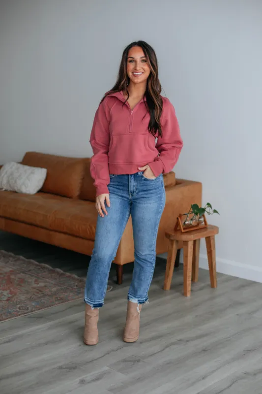 Lorena Pullover - Berry sold by Wild Oak Boutique