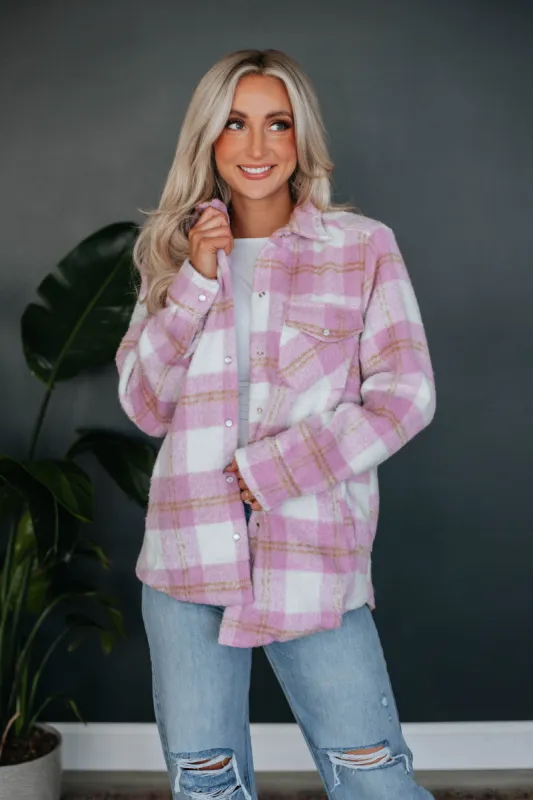 Elisha Flannel Shacket - Lavender Mix made by Wild Oak Boutique