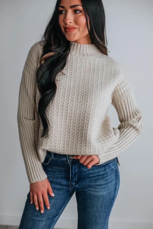 Trina Mock Neck Sweater sold by Wild Oak Boutique