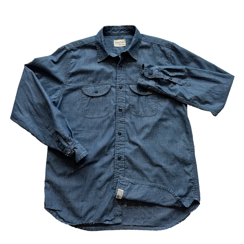 ( Blemish ) Walsh Work Shirt - 6 oz Kaihara Chambray sold by Grown & Sewn