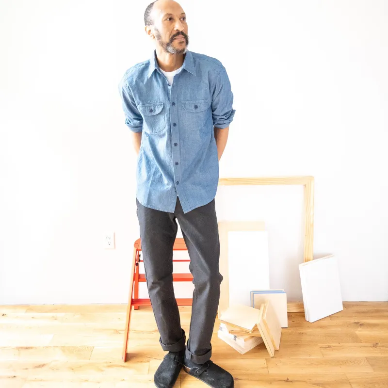 Walsh Work Shirt - 6 oz Rinsed Chambray sold by Grown & Sewn