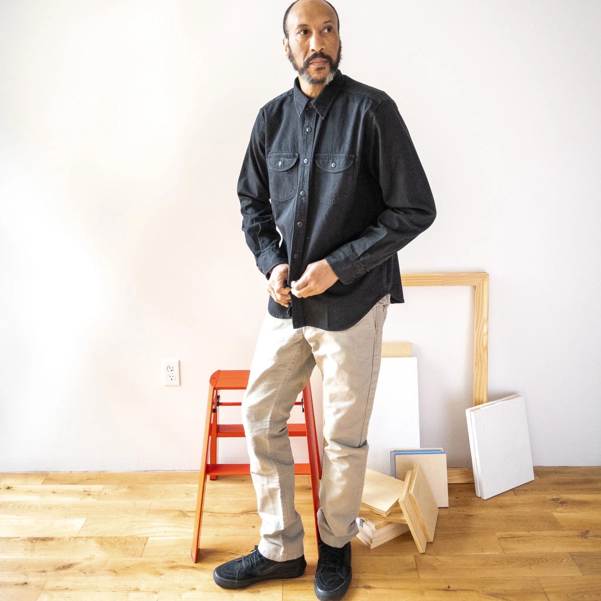 Walsh Cone Mills White Oak Black Denim Shirt sold by Grown & Sewn product image thumbnail 2