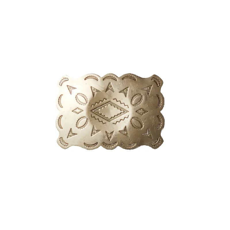 Vintage Solid Silver Nickel South Western Belt Buckle sold by Grown & Sewn