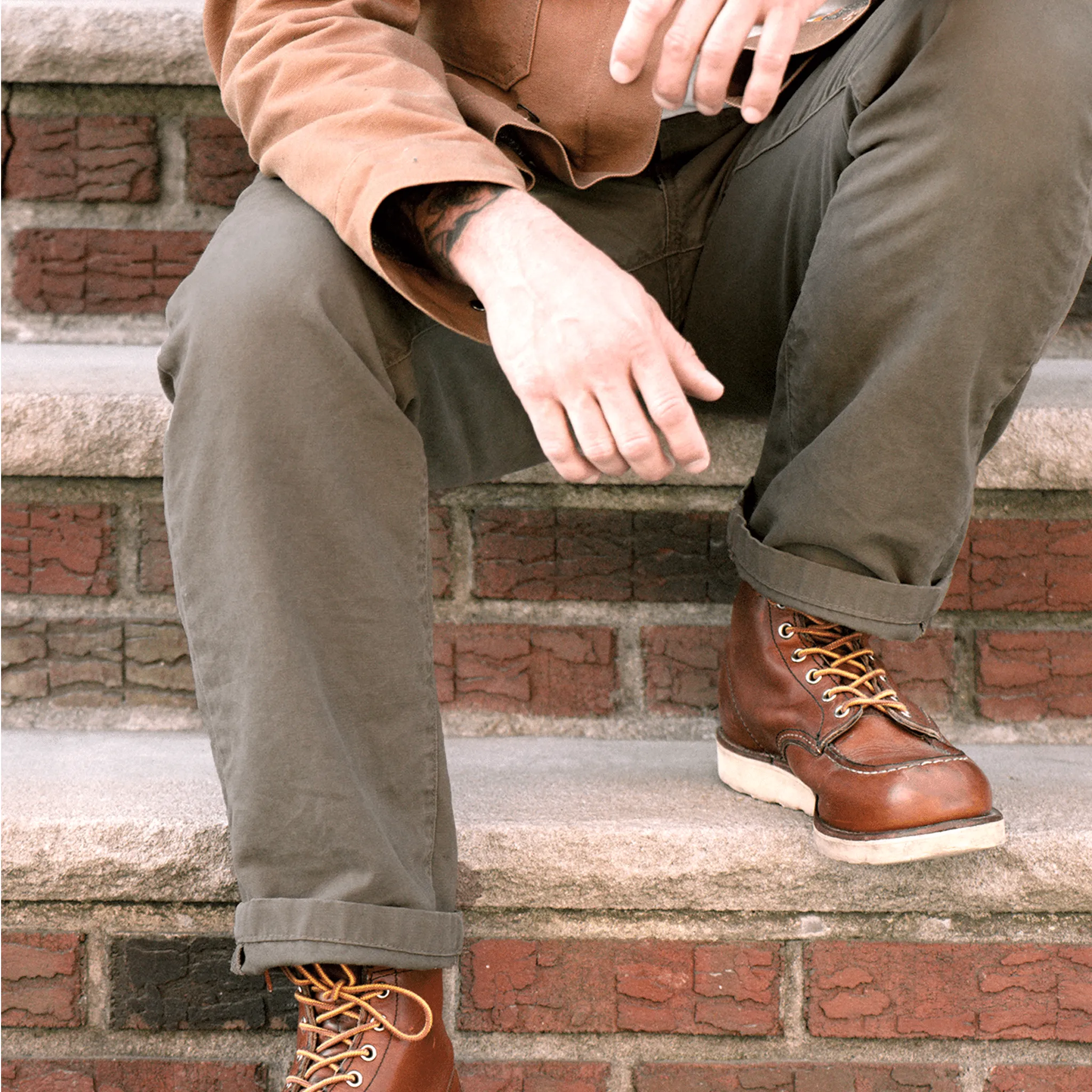 Foundation Canvas Pant - Moss sold by Grown & Sewn product image thumbnail 4