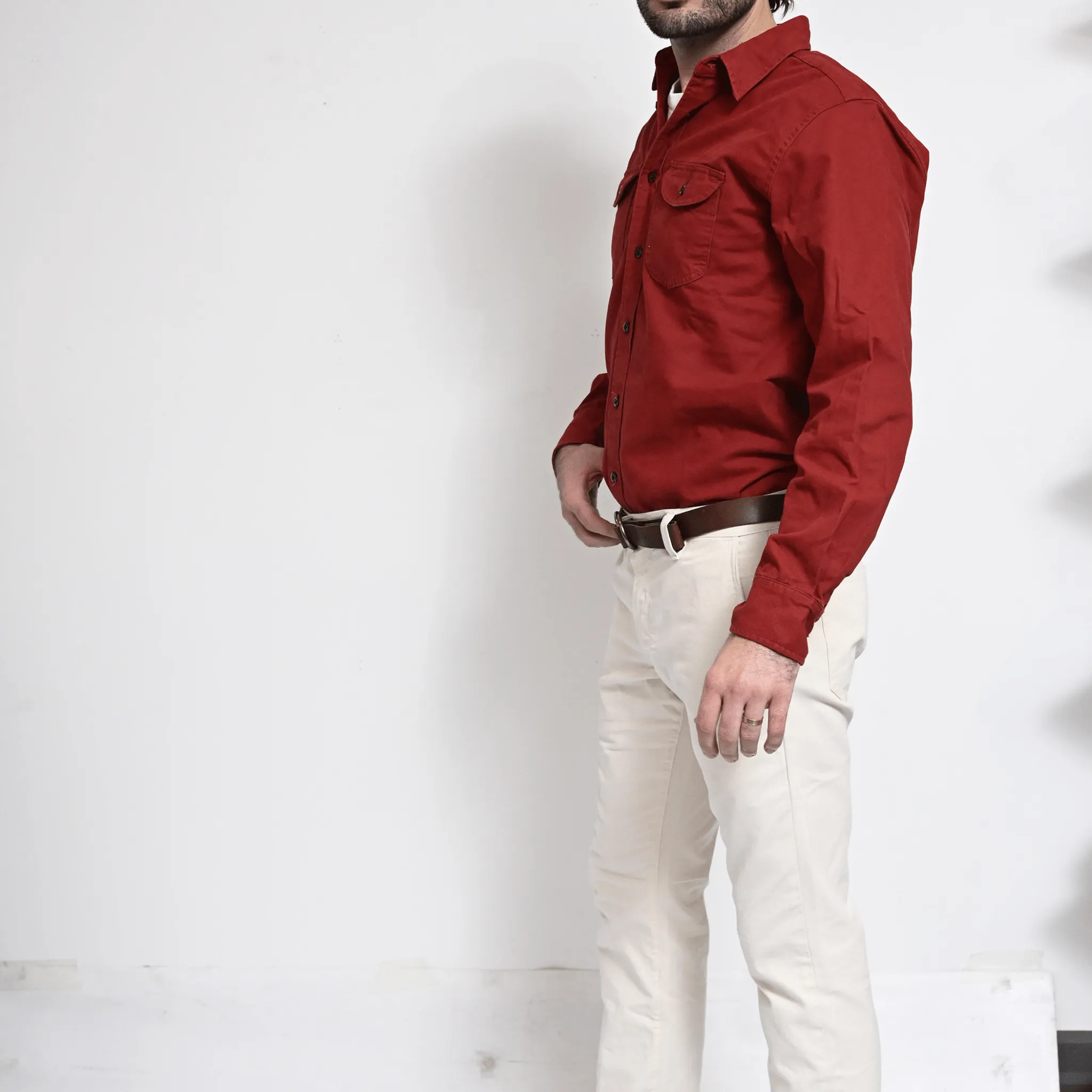 Walsh Work Shirt - 8 oz. Brushed Canvas - Brick sold by Grown & Sewn product image thumbnail 3