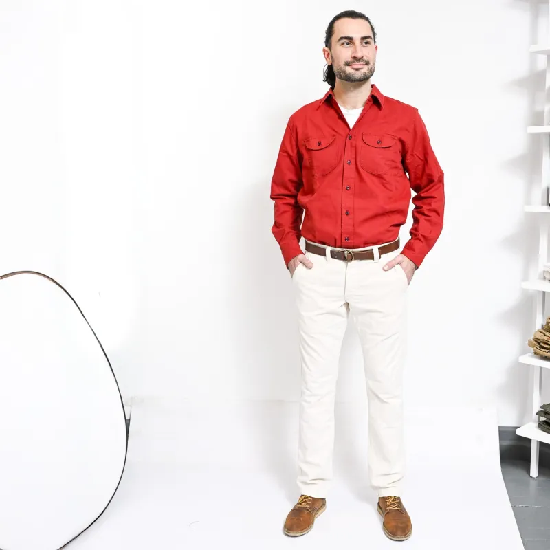 Walsh Work Shirt - 8 oz. Brushed Canvas - Brick sold by Grown & Sewn