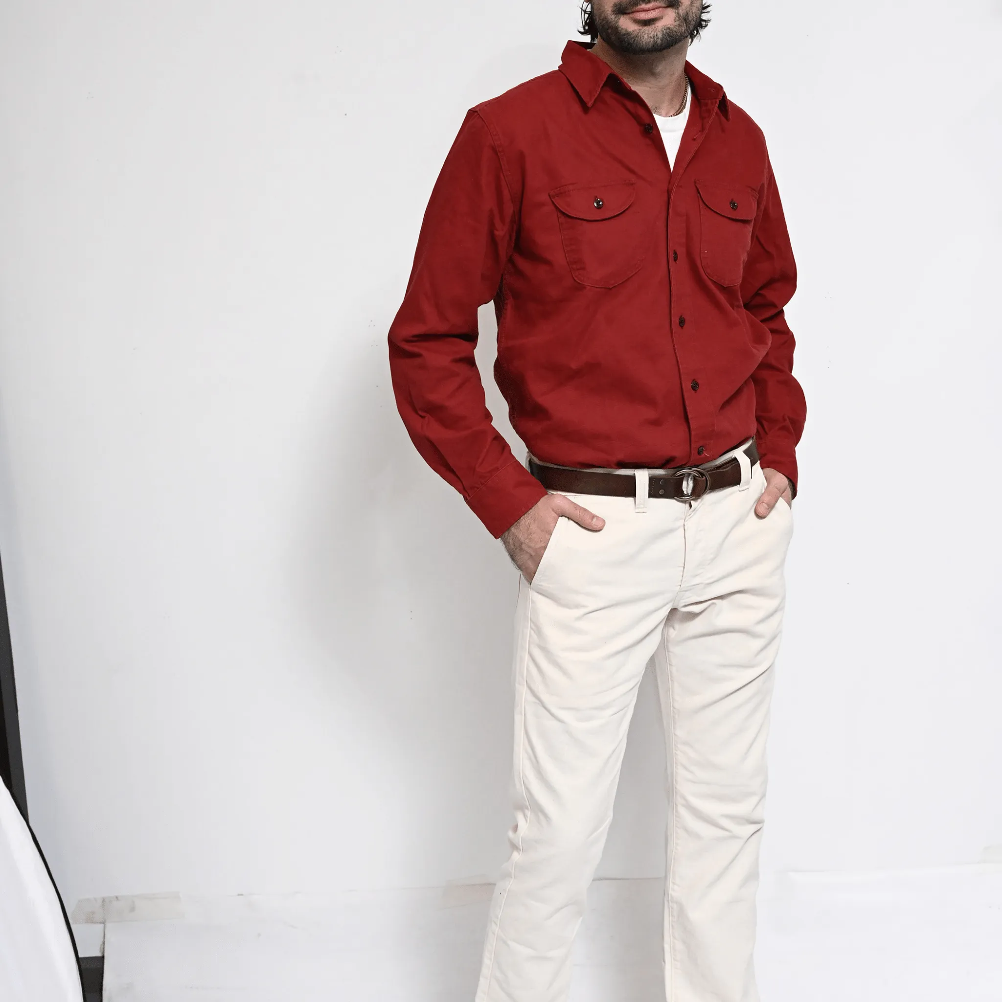 Walsh Work Shirt - 8 oz. Brushed Canvas - Brick sold by Grown & Sewn product image thumbnail 2