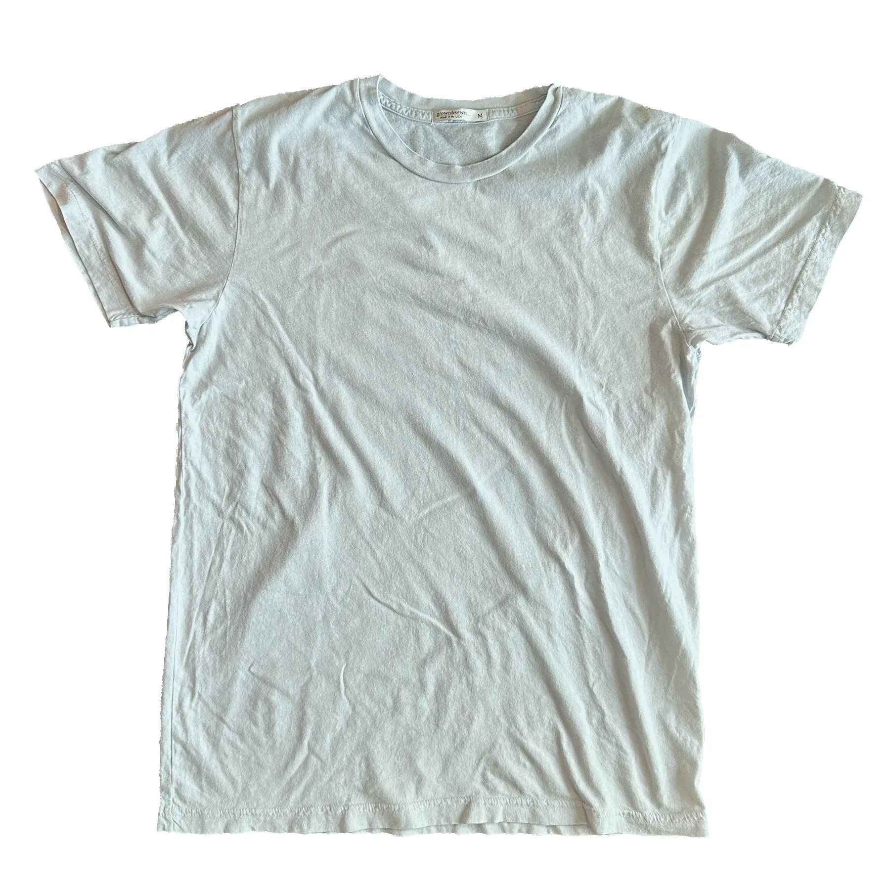 Lightweight Ringspun Short Sleeve Tee - Bleached Blue sold by Grown & Sewn product image thumbnail 3