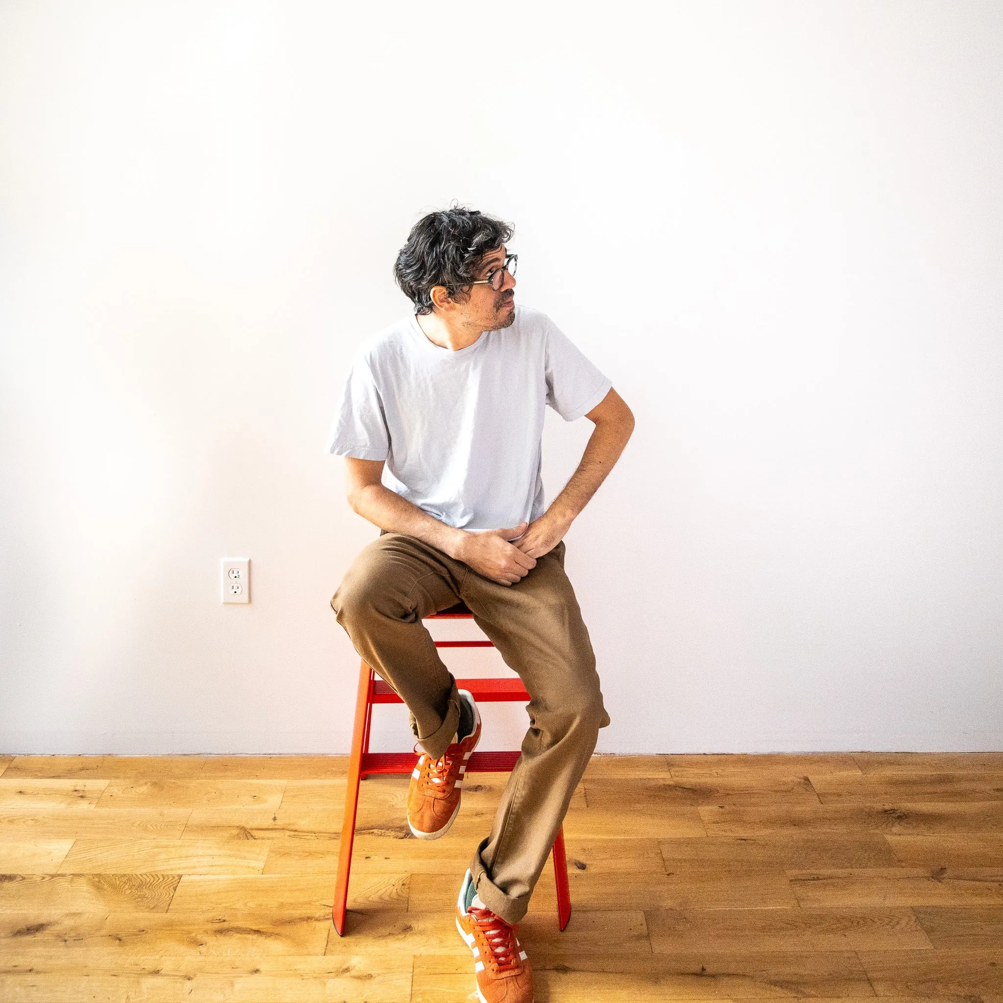 Lightweight Ringspun Short Sleeve Tee - Bleached Blue sold by Grown & Sewn product image thumbnail 2