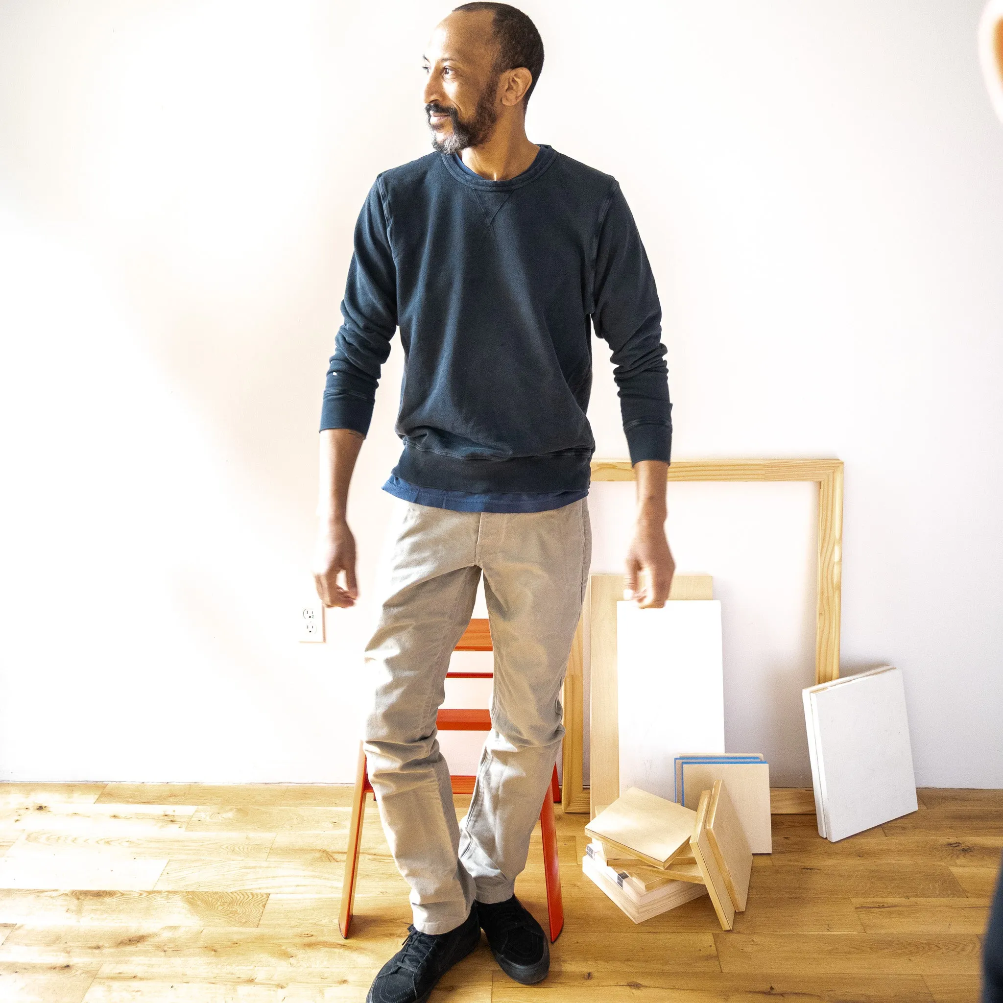 French Terry Sweatshirt - Black sold by Grown & Sewn product image thumbnail 3