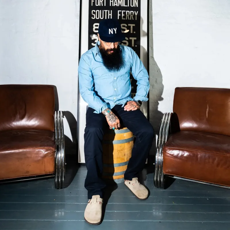 Mason Classic Chino Pant - 3-ply Twill - Navy sold by Grown & Sewn