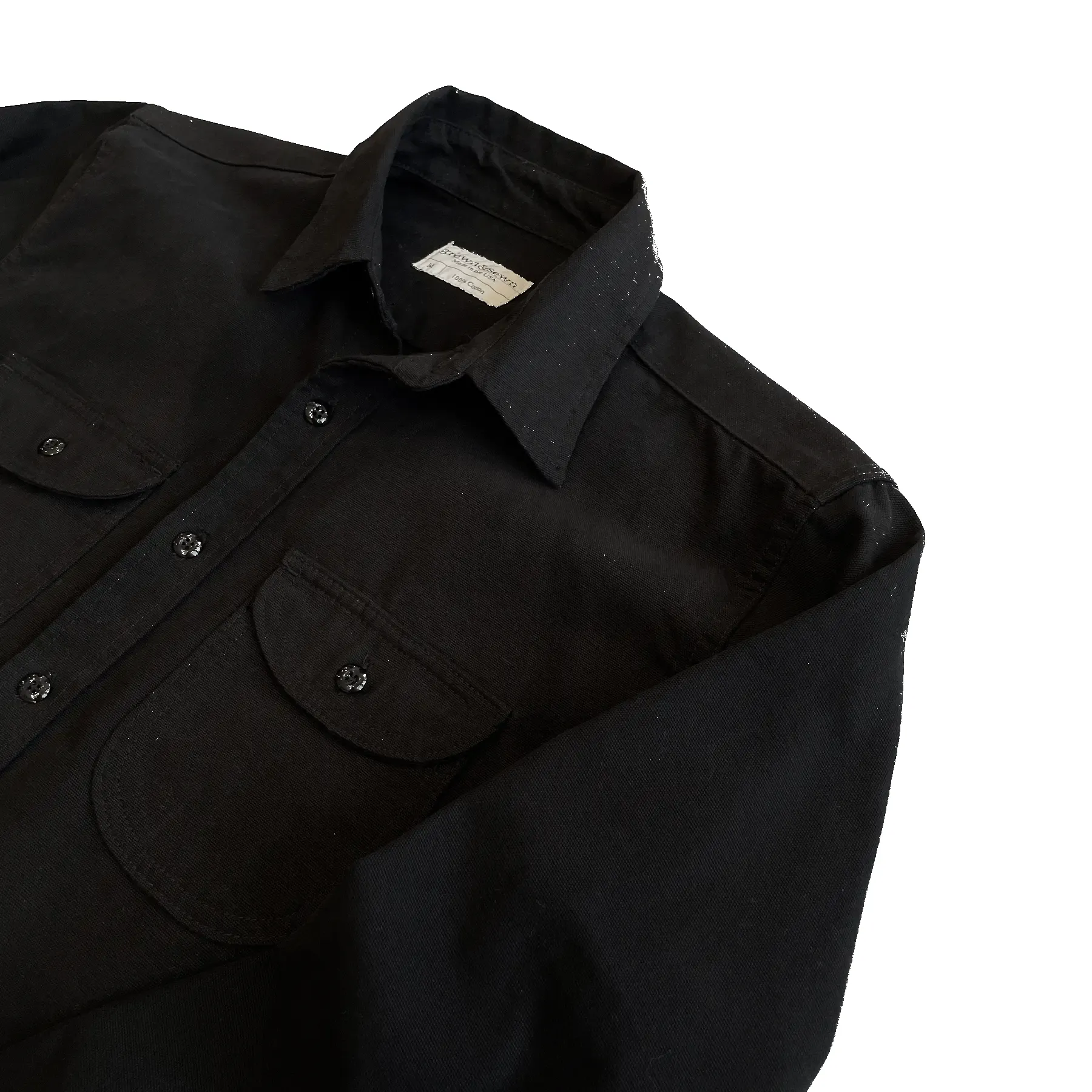 Walsh Work Shirt - 8 oz. Brushed Canvas - Black sold by Grown & Sewn product image thumbnail 5