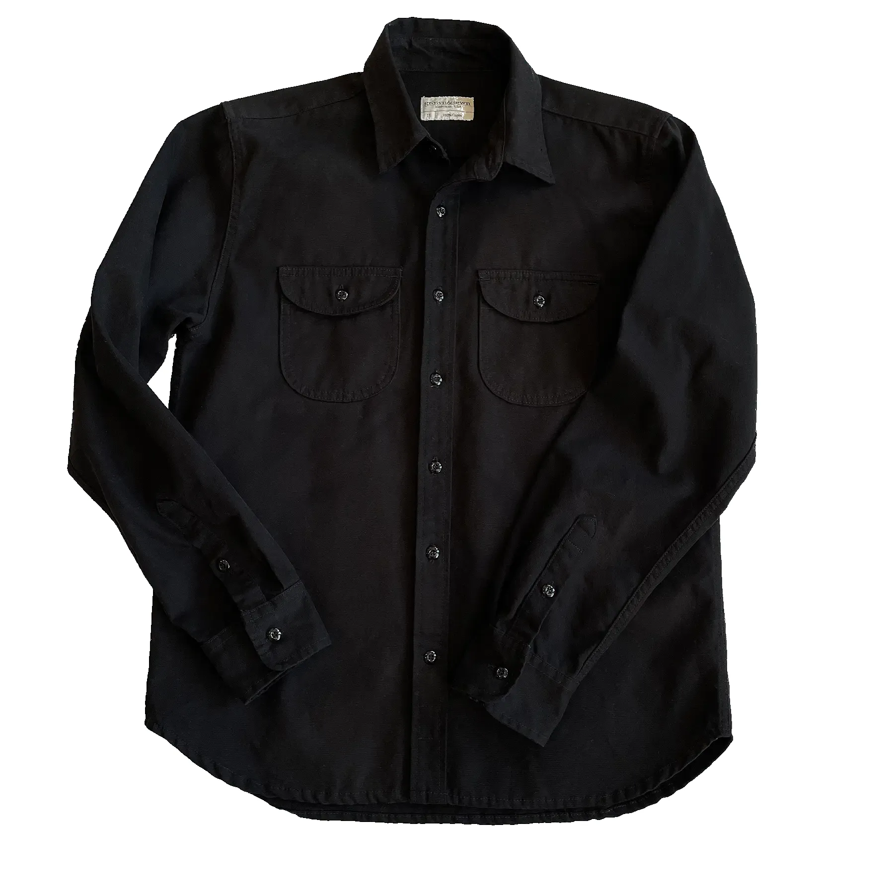 Walsh Work Shirt - 8 oz. Brushed Canvas - Black sold by Grown & Sewn product image thumbnail 3