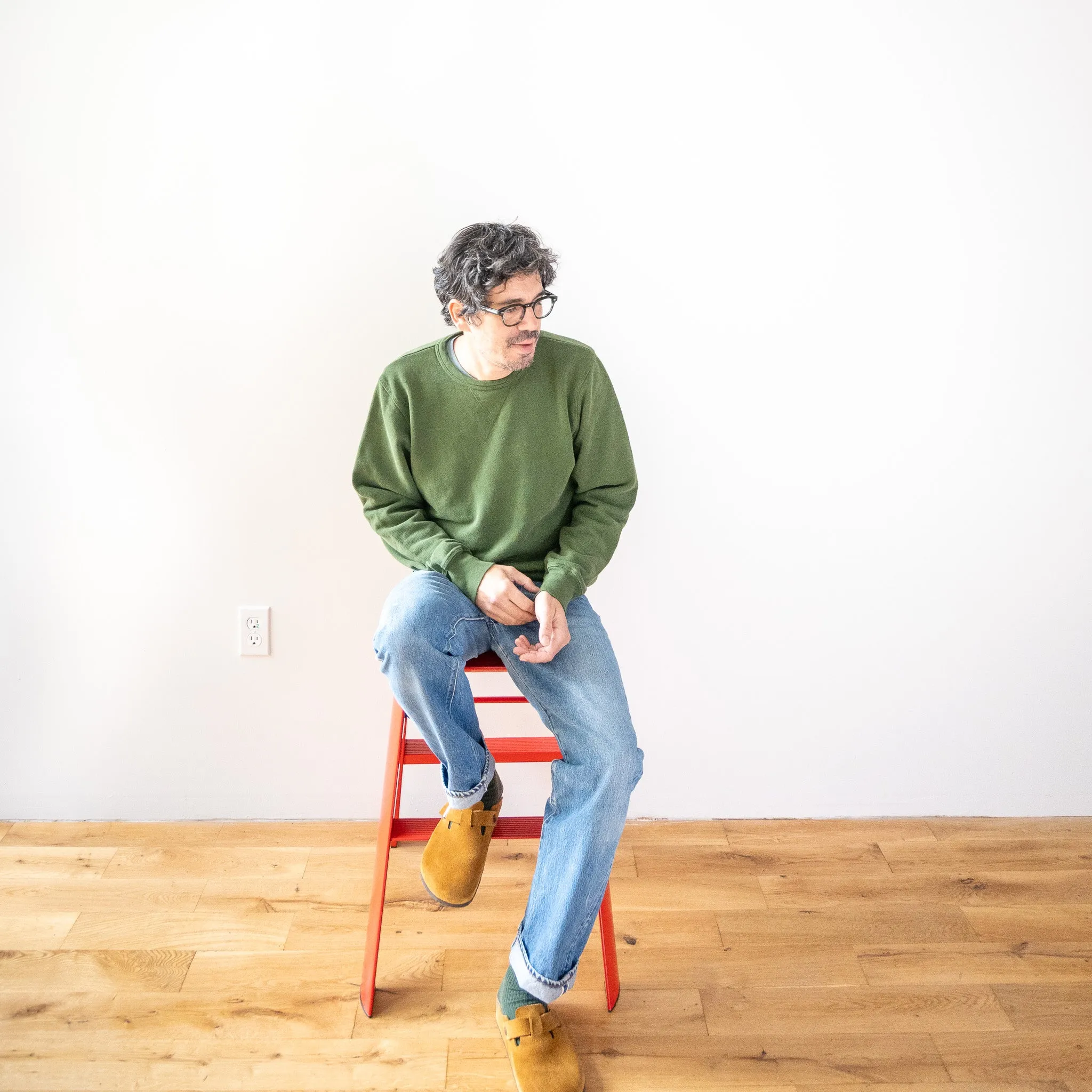 French Terry Sweatshirt - British Racing Green sold by Grown & Sewn product image thumbnail 3